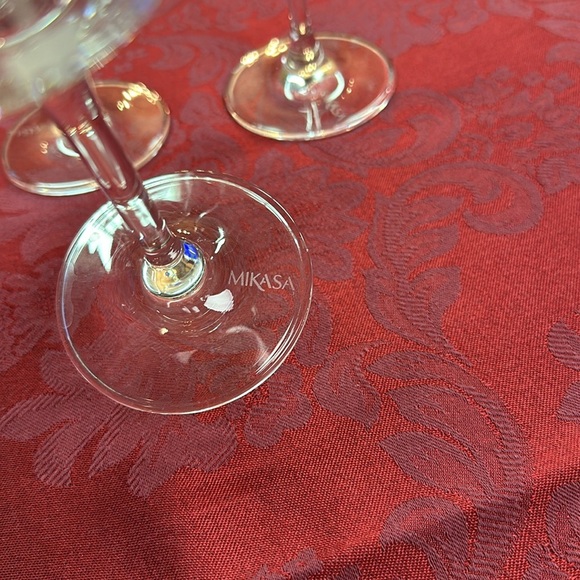 Mikasa CHEERS Etched Crystal White Wine Goblets All Different Preowned - Picture 11 of 12